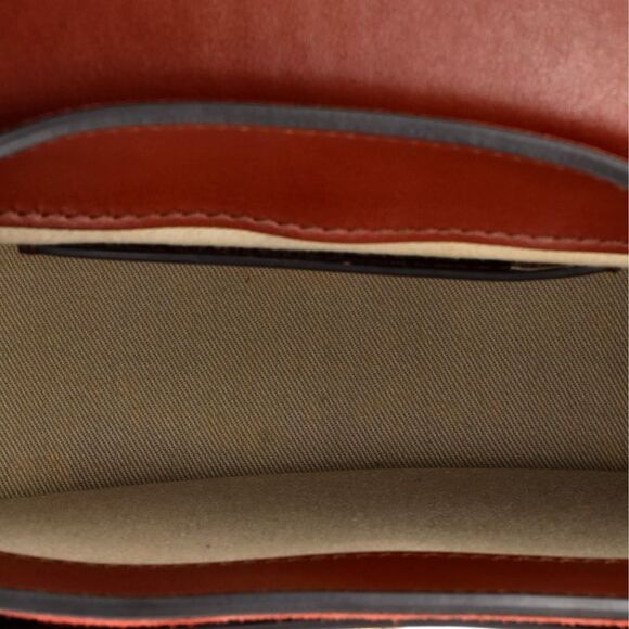 Chloé Red and Brown Leather Suede Patent Tess Bag - Picture 5 of 16